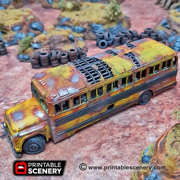 3d Printed Gaslands Fallout Post-Apocalypse Abandoned Vehicles