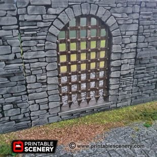 Dungeons and Dragons 3d Printable Castle Gate Arch Portcullis