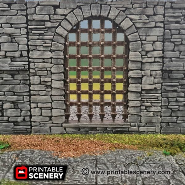 Dungeons and Dragons 3d Printable Castle Gate Arch Portcullis