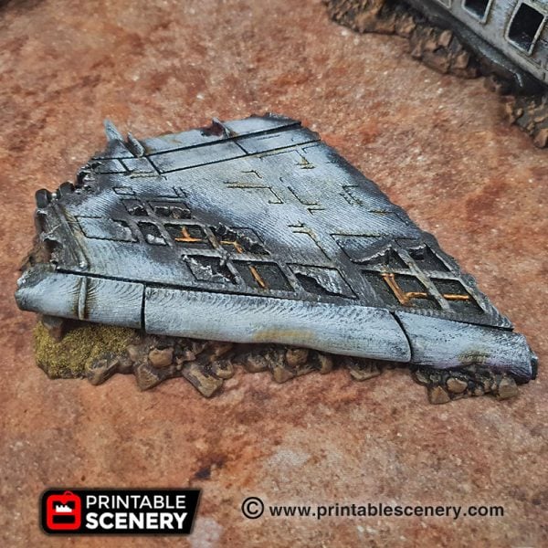 3d Printed Gaslands Fallout Post-Apocalypse Crashed Aircraft