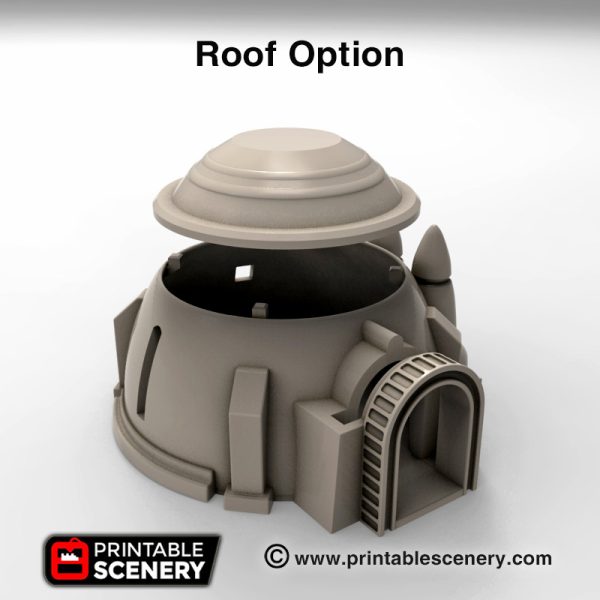 3d print House and grain silo roof option star wars