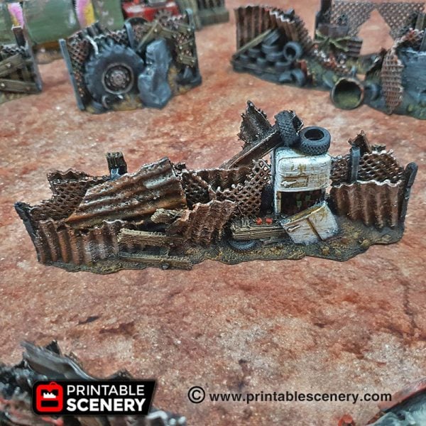 3d Printed Gaslands Fallout Post-Apocalypse Barricades and Walls