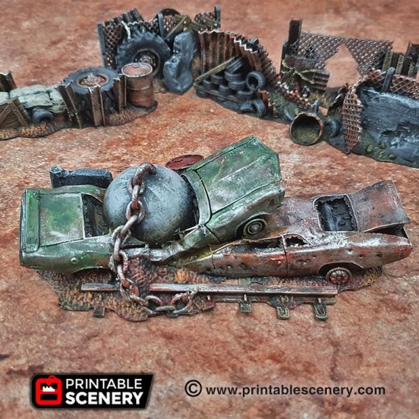 3d Printed Gaslands Fallout Post-Apocalypse Barricades and Walls