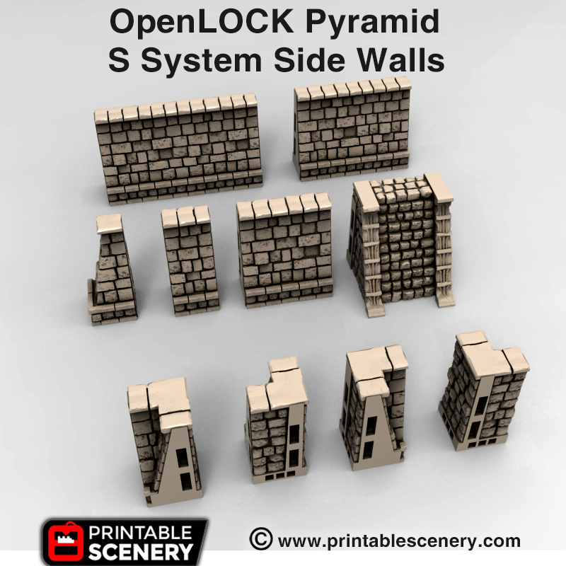 OpenLOCK Pyramids - Printable Scenery