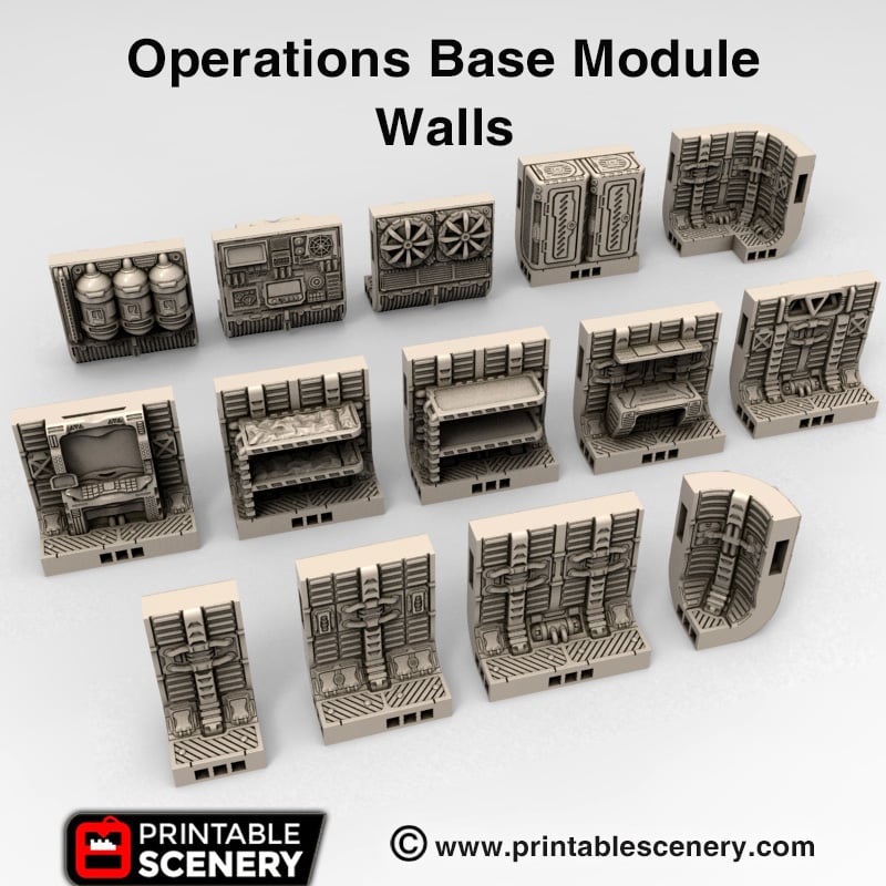 Modular Ork Fortress Wall Set Terrain Scenery Tabletop Warhammer 40k  Compatible