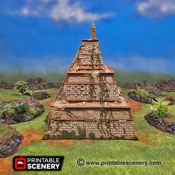 3d printed Serpahon Lizardmen Mayan Aztec Pyramid