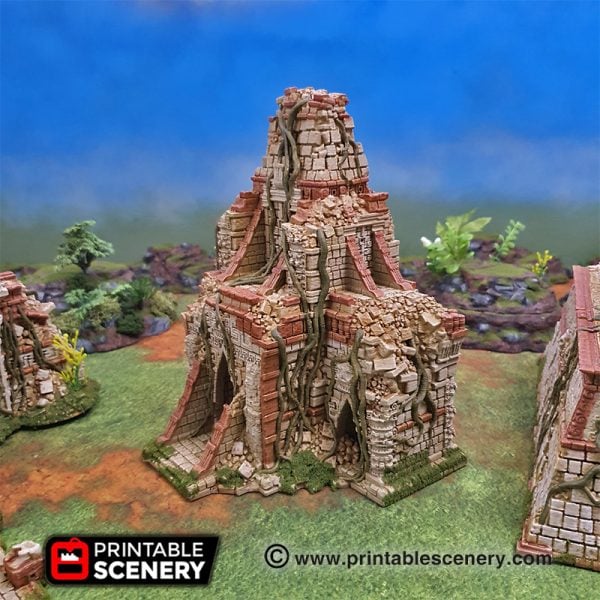 3dprinted Serpahon Lizardmen Mayan Aztec Temple