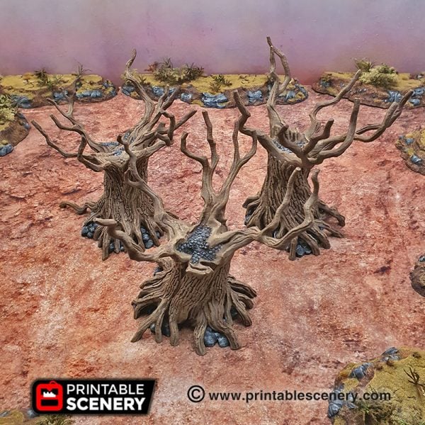 3d Printable Twisted Trees Wasteland Age of Sigmar Terrain
