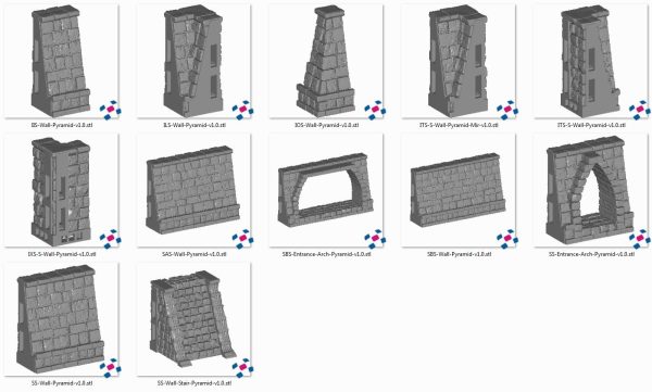 OpenLOCK Pyramids - Printable Scenery