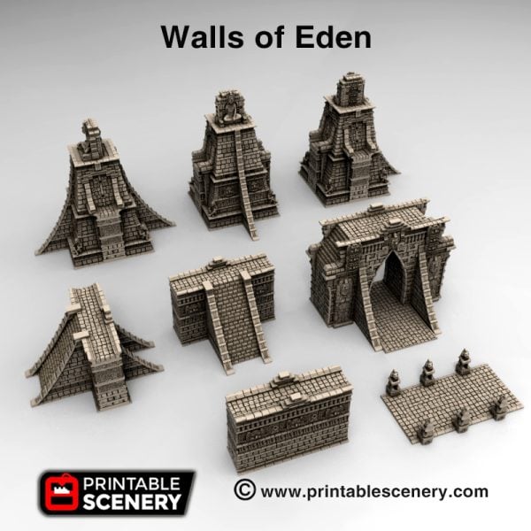 3d printed Walls of Eden Serpahon Lizardmen Mayan Aztec