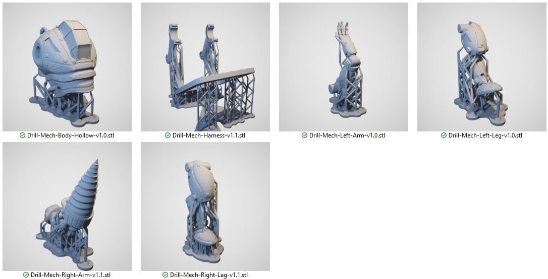 Drill Mech 3d print file