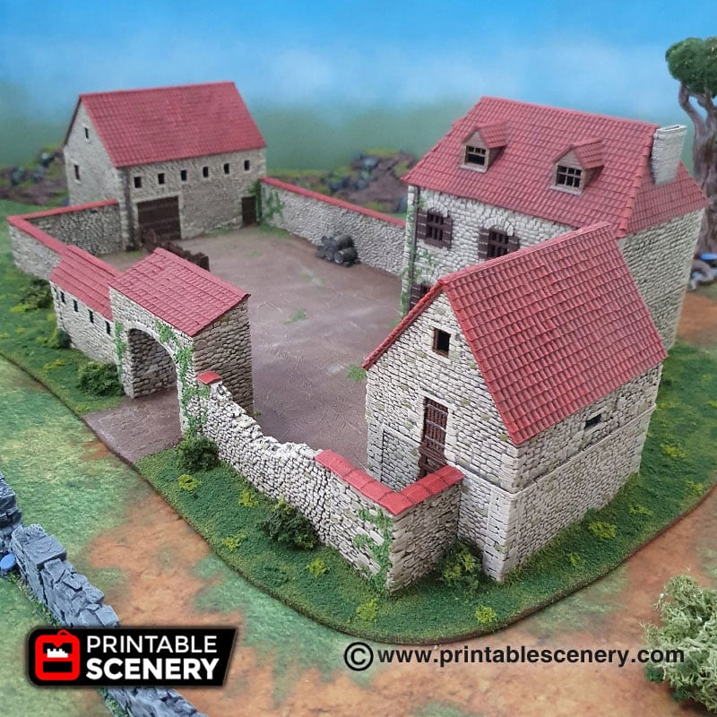 A1 Painted Farm buildings 15mm For wargame scenery and terrain buildings, 