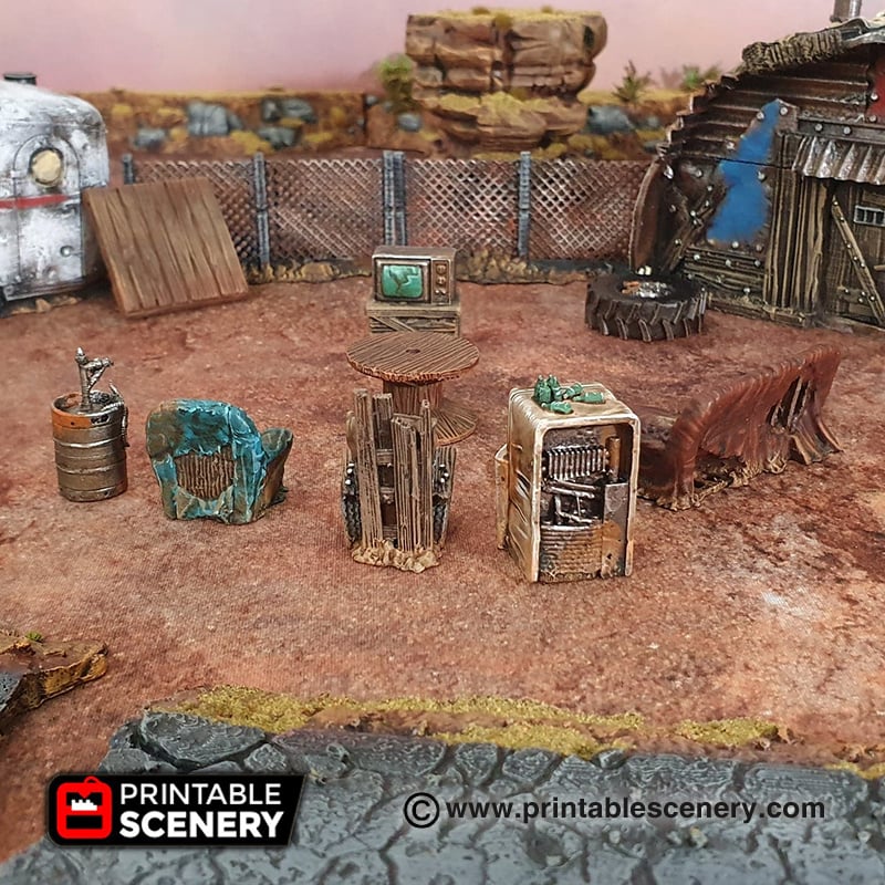 Wasteworld Home Starter Kit - Printable Scenery