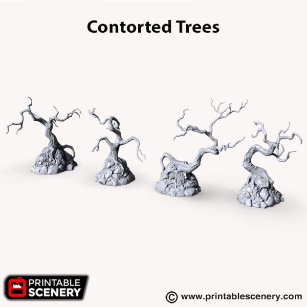 Shadowfey Contorted Trees 3d printed