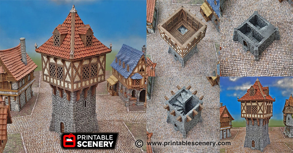 Winterdale Watchtower - Printable Scenery