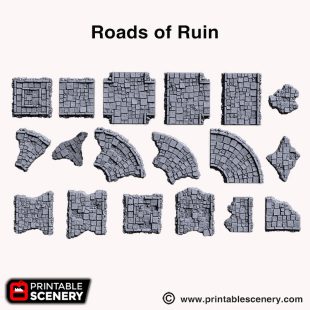 Roads of Ruin - Printable Scenery
