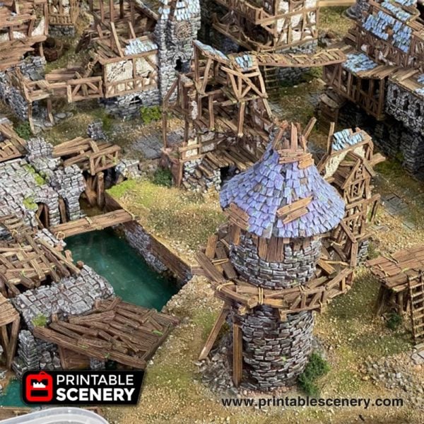 Shadowfey ruins 3D printable Mordheim building Mordheim ruins Age of sigmar buildings Warhammer ruins RPG Ruins Tabletop ruins