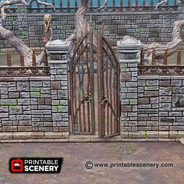 3D printed Arcanist's Stone Walls Warhammer Dungeons and Dragons Frostgrave
