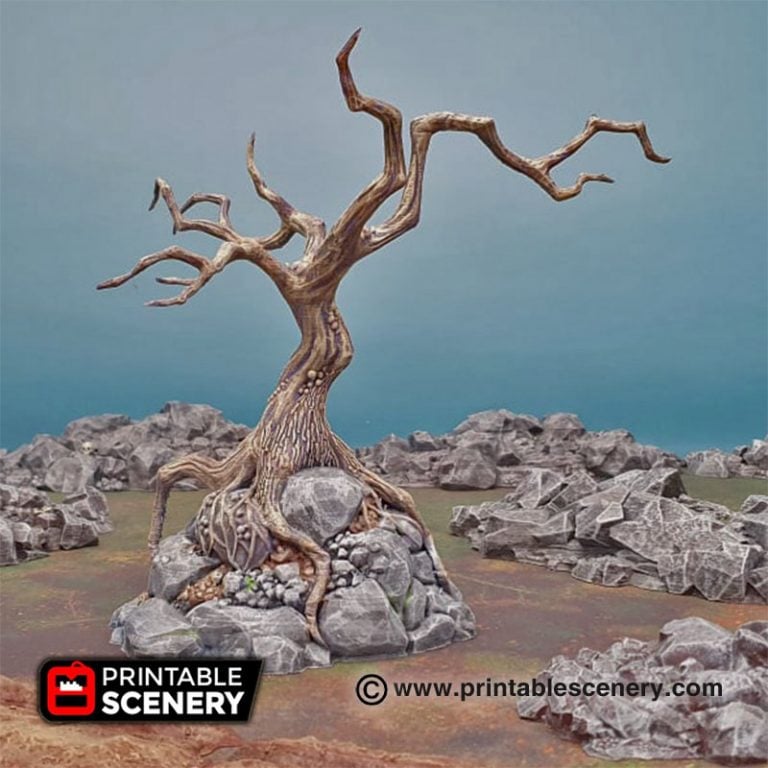 Contorted Trees Printable Scenery