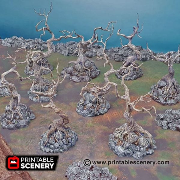 Shadowfey Wilds Contorted trees Frostgrave Mordheim Age of Sigmar Warhammer Skirmish