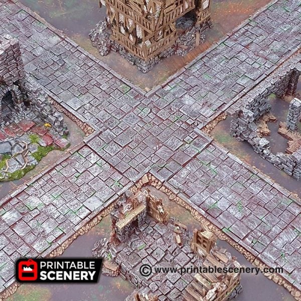 3d printable Modular Roads of Ruin warhammer dungeons and dragons mordheim frostgrave