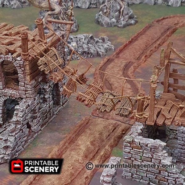 Shadowfey Ruins Rope Bridge Frostgrave Mordheim Age of Sigmar Warhammer Skirmish