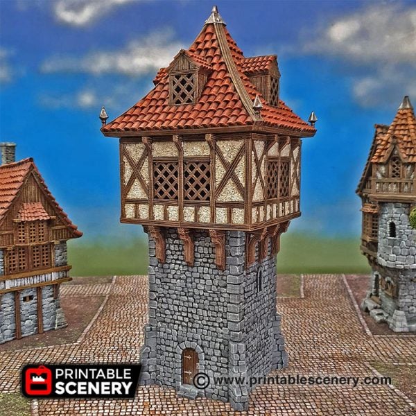 3D printed Winterdale Watchtower Warhammer Dungeons and Dragons Frostgrave