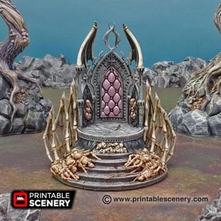 3D printed Shadow Throne Warhammer Dungeons and Dragons Frostgrave mordheim