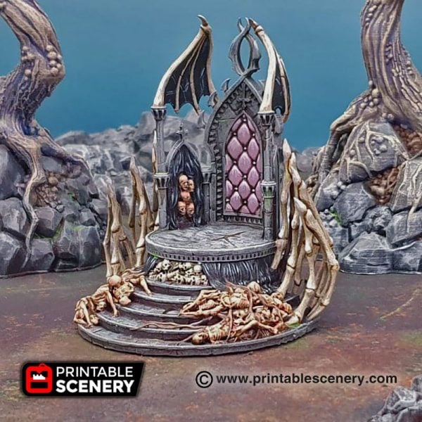 3D printed Shadow Throne Warhammer Dungeons and Dragons Frostgrave mordheim