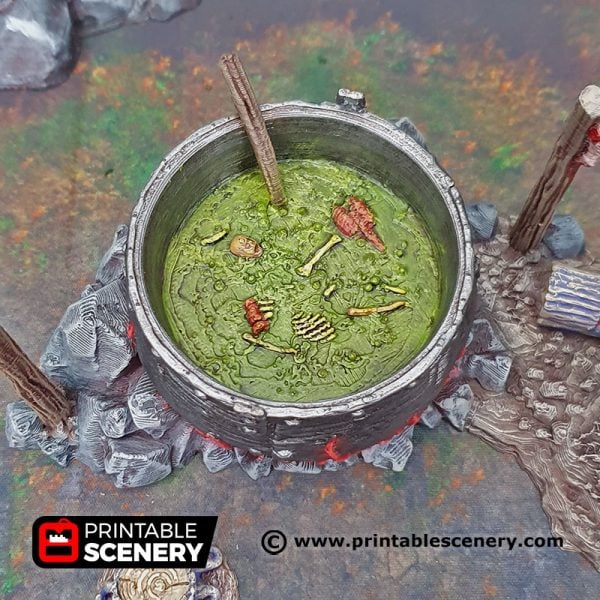 3d Printed Hag's Cauldron Age of Sigmar Dnd Dungeons and Dragons frostgrave mordhiem tabletop games