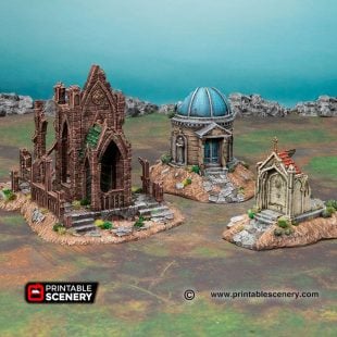 3D Printed Hallowed Mausoleum age of sigmar Dungeons and Dragons mordhiem frostgrave