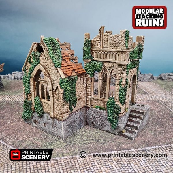 3d Ruined Bell Tower & Sept Age of Sigmar Dnd Dungeons and Dragons frostgrave mordhiem tabletop games
