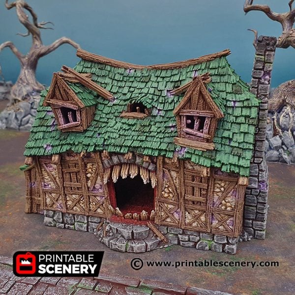 3D Printed Mimic House Age of Sigmar Dnd Dungeons and Dragons frostgrave mordhiem tabletop games pathfinder