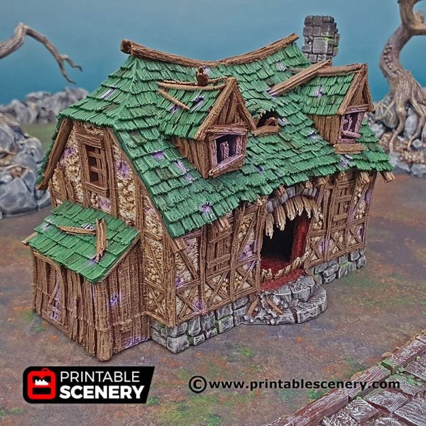 3D Printed Mimic House Age of Sigmar Dnd Dungeons and Dragons frostgrave mordhiem tabletop games pathfinder