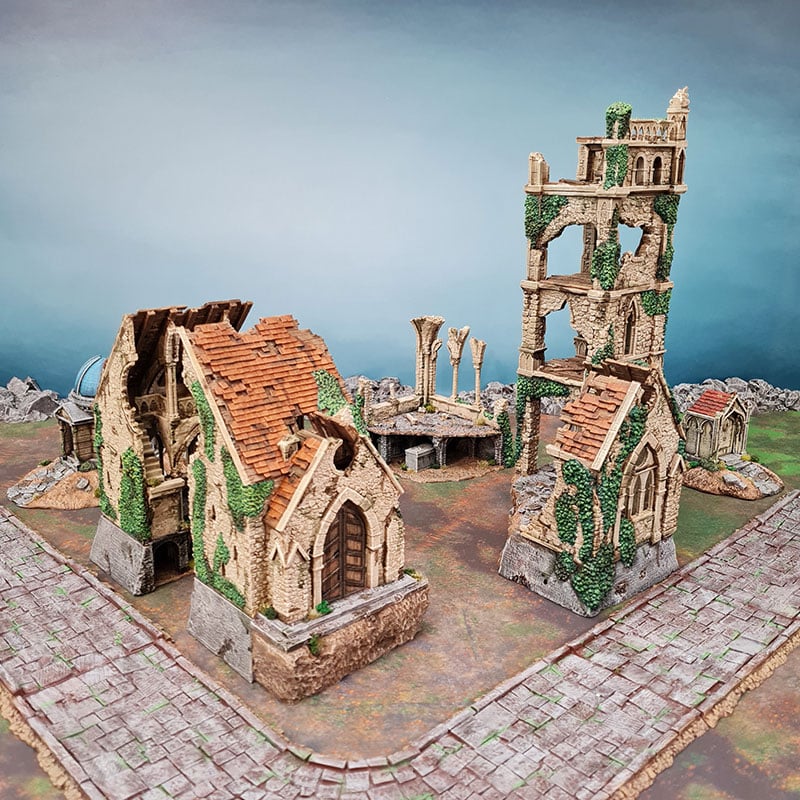 3d Ruined Nave and Chancel Age of Sigmar Dnd Dungeons and Dragons frostgrave mordhiem tabletop games