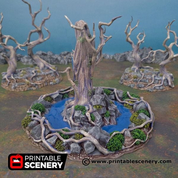 3d printed Feywood Shrine Age of Sigmar scatter terrain warmachine hordes a song of ice and fire Dnd Dungeons and Dragons frostgrave mordheim pathfinder tabletop games