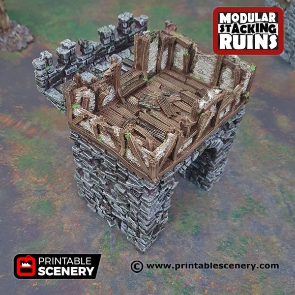 3d printed ruined entrance gate Age of Sigmar Dnd Dungeons and Dragons frostgrave mordhiem tabletop games