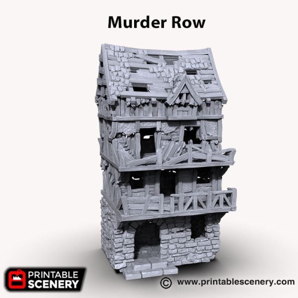 3d printed Muder Row ruin terrace house