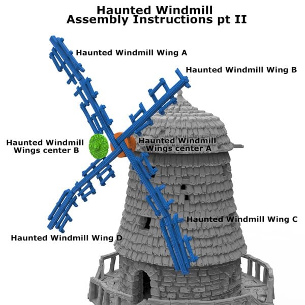 3D Printed Haunted Windmill Age of Sigmar Dnd Dungeons and Dragons frostgrave mordheim tabletop games