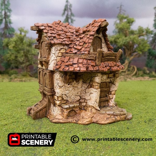 3D Printed Hagglethorn Hollow Cottage Age of Sigmar Dnd Dungeons and Dragons frostgrave mordheim tabletop games kings of war warhammer 9th age pathfinder rangers of shadowdeep