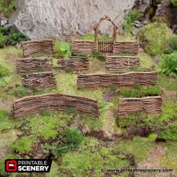 The Garden Fences - Hagglethorn Hollow - Printable Scenery