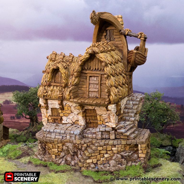 The Fisherman's Hut - Hagglethorn Hollow - Printable Scenery