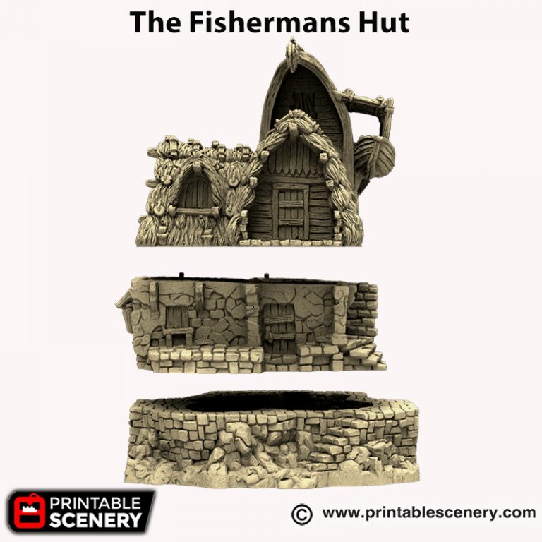 The Fisherman's Hut - Hagglethorn Hollow - Printable Scenery
