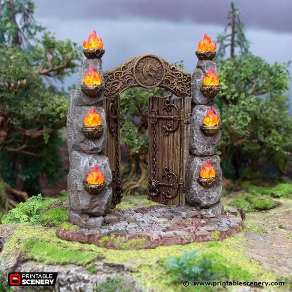 3D Printed Hagglethorn Hollow Wandering Woods Gate and Fences Age of Sigmar Dnd Dungeons and Dragons frostgrave mordheim tabletop games kings of war warhammer 9th age pathfinder rangers of shadowdeep