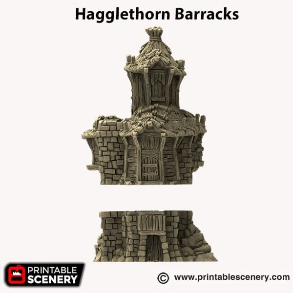 3d printed Hagglethorn Barracks