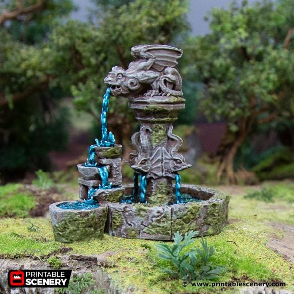 3D Printed Hagglethorn Hollow Fountain Age of Sigmar Dnd Dungeons and Dragons frostgrave mordheim tabletop games kings of war warhammer 9th age pathfinder rangers of shadowdeep