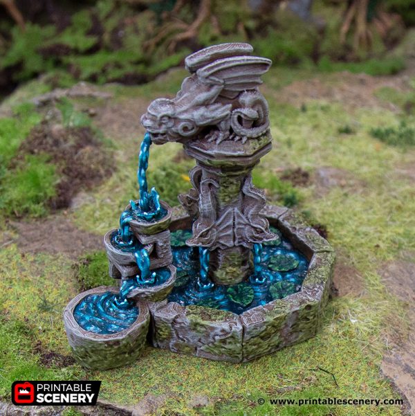 3D Printed Hagglethorn Hollow Fountain Age of Sigmar Dnd Dungeons and Dragons frostgrave mordheim tabletop games kings of war warhammer 9th age pathfinder rangers of shadowdeep