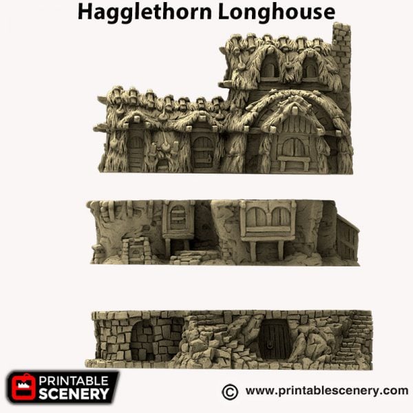 3d printed Hagglethorn Longhouse