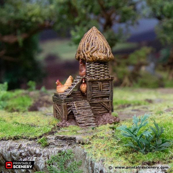 3D Printed Hagglethorn Hollow Hens Tower Age of Sigmar Dnd Dungeons and Dragons frostgrave mordheim tabletop games kings of war warhammer 9th age pathfinder rangers of shadowdeep