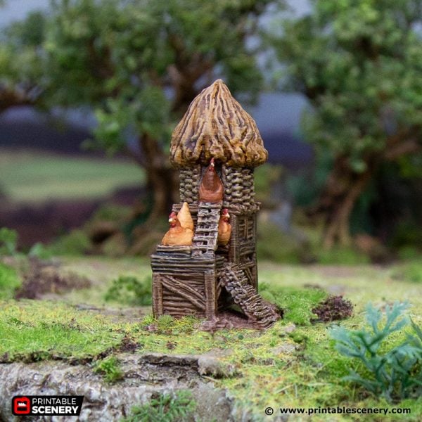 3D Printed Hagglethorn Hollow Hens Tower Age of Sigmar Dnd Dungeons and Dragons frostgrave mordheim tabletop games kings of war warhammer 9th age pathfinder rangers of shadowdeep